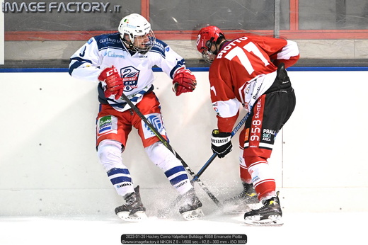 2023-01-25 Hockey Como-Valpellice Bulldogs 4858 Emanuele Piotto